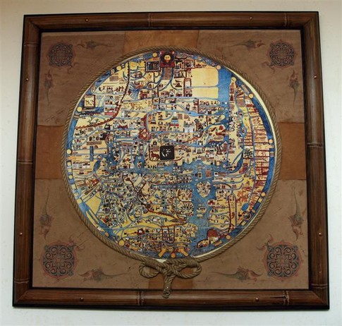 Карта мира 1236 г. Нарисована в монастыре. Мир обнимает Христос, фото А.Яремчука