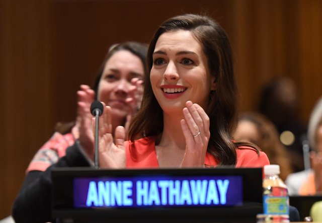 Актриса произносит речь в ООН. Фото: AFP