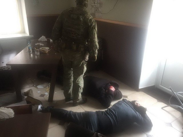 Во время задержания. Фото: ssu.gov.ua