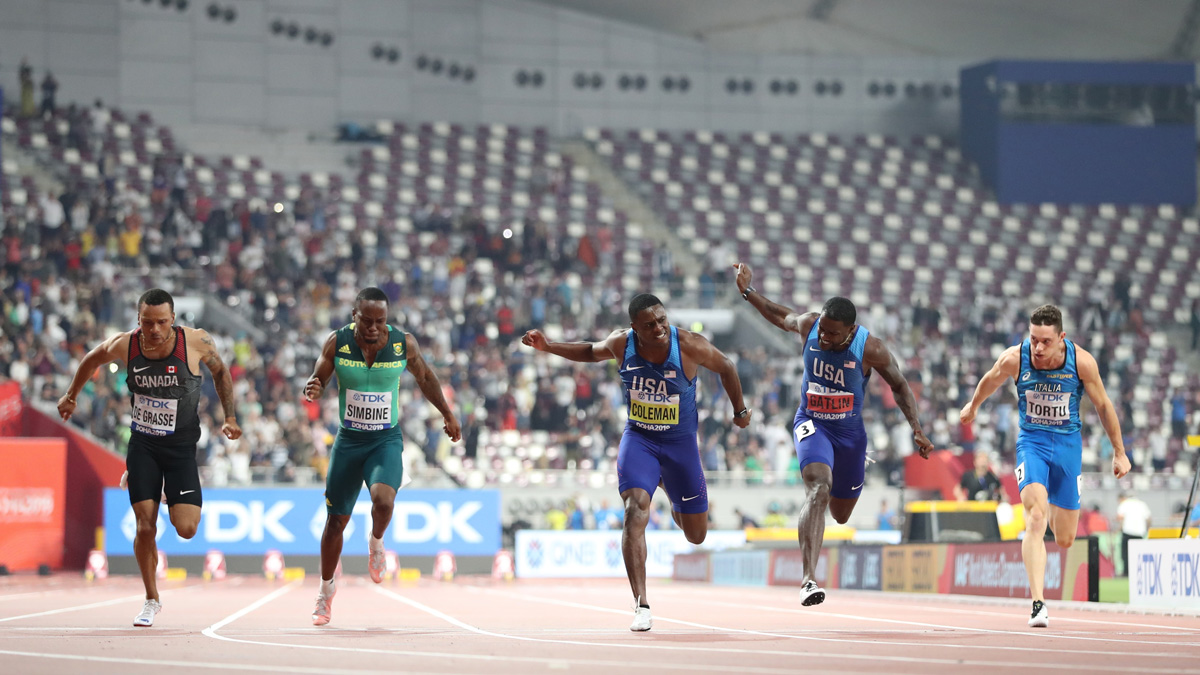 100 метров с какого старта. Катар популярные виды спорта. IAAF World Championships. Doha World Athletics.